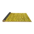 thumbnail image 2 of Ahgly Company Indoor Round Abstract Yellow Modern Area Rugs, 5' Round, 2 of 4