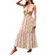 thumbnail image 5 of VISgogo Vestido sin mangas con cuello en V para mujer, estilo informal con estampado floral, anudado, sin mangas, sin espalda, con corbata, falda larga VISgogo moda, 5 of 9