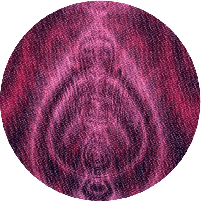 Ahgly Company Machine Washable Indoor Round Transitional Medium Violet Red Pink Area Rugs, 4' Round
