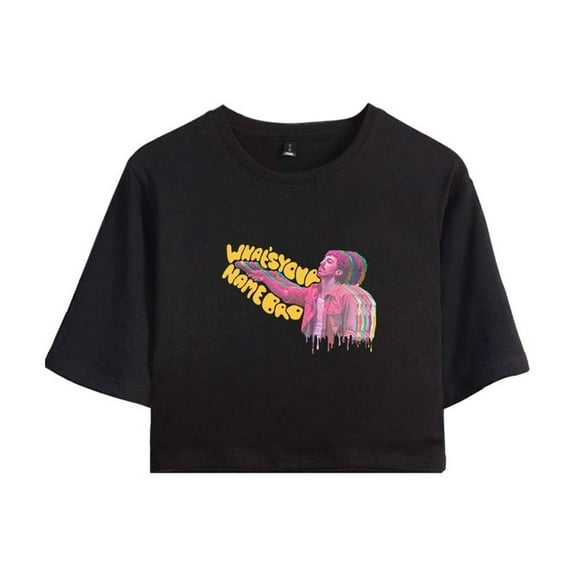 Morgan Jay Merch Whats Your Name Bro Crop Top T-shirt Suits Fashion Women Girls Short Sleeve Tees