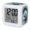 Teal, Navy Blue, Gold, Aqua, variant on Teal Grey Black Abstract Digital Alarm Clock for Bedrooms,Smart LED Alarm Clock with 7 Color Changing Night Light,Artistic Spiraling Waves Modern Silent Wake Up Clocks for Sleep Study 3.2"x3.2"