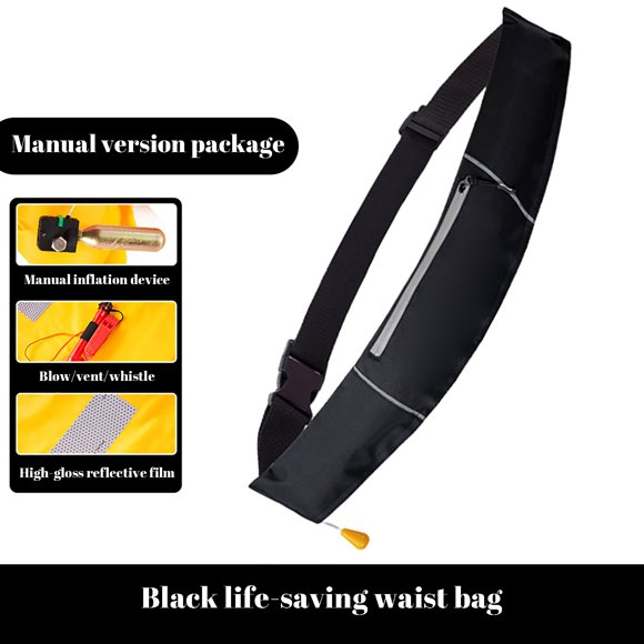 BKER Auto Inflatable Belt Life Vest For Adults And Teens Compact Waist Pack Life Jacket For Outdoor Water Activities Swimming Pool