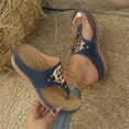 thumbnail image 5 of ShiShine Womens Wedge Thong Sandals Slip On Flip Flops Comfortable Casual Summer Beach Walking Shoes, 5 of 6
