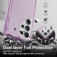 thumbnail image 3 of For Samsung Galaxy S23 Ultra Case, Heavy Duty Shockproof Protection Phone Cases, Anti-Drop, Dual Layer Transparent Protective Cover Compatible with Samsung Galaxy S23 Ultra 6.8 inch, Crystal Purple, 3 of 6
