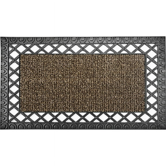 GrassWorx 18 in. W X 30 in. L Sand French Quarter AstroTurf Door Mat