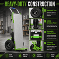 thumbnail image 5 of RXFSP Hand Trucks 880lbs Capacity Electric Hand Trucks 1200W Heavy Duty Stair Climber Trolley with 4M Safety Rope for Moving Furniture Logistics Warehouse(Green), 5 of 10