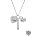 thumbnail image 2 of Delight Jewelry Silvertone Faith Rocks on AB Crystal Heart Always My Mother Bar Zoe Necklace, 2 of 4