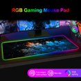 thumbnail image 1 of Lubelski LED RGB Backlight Map Snow Lion Light Pattern Desktop Gaming Mouse Pad Cushion, 1 of 7