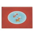 thumbnail image 1 of Goldfish Cutting Board, Pair of Goldfishes over Inverted Japanese Flag in Waves Print, Decorative Tempered Glass Cutting and Serving Board, in 3 Sizes, by Ambesonne, 1 of 2