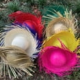thumbnail image 5 of Mexicanos Sombrero Hat, Handmade Straw Hat, Hawaiian Styles Dress Up Props Straw Hat with Ripped Brim, 5 of 9