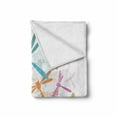 thumbnail image 2 of Dragonfly Soft Flannel Fleece Blanket, Silhouette of Flying Winged Insects Bugs Nature Pattern in Several Tones Artwork, Cozy Plush for Indoor and Outdoor Use, 70" x 90", Multicolor, by Ambesonne, 2 of 6