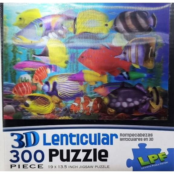 LPF 3D Lenticular Puzzle Colorful Reef Fish 300 Piece