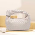 thumbnail image 2 of Bolso Tejido Bolso Anudado Cuerno Bolso Axila Bolso (blanquecino), 2 of 6