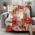 thumbnail image 2 of Red Ombre Blanket Soft Cozy Warm Throw Blanket for Couch, Plush Fuzzy Flannel Fleece Blankets for Sofa, Gradient Abstract Art Vintage Bed Blankets Lightweight Gifts for Women, 40"x50", 2 of 9