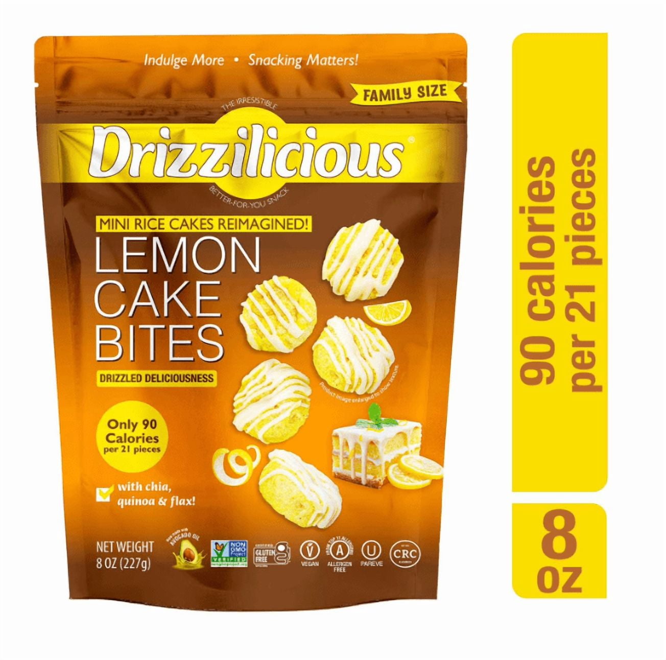 Drizzilicious Lemon Cake Mini Rice Cakes, 8 oz