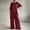Suit-366Wine, variant on Gamivast Satin Outfits for Women 2 Piece Asymmetric Hem Tunic Top & Wide Leg Pants Sets Silk Feel Dressy Evening Party Wear Elegant Flowy
