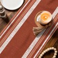 thumbnail image 3 of Table Runners 90 Inches Long Dress Scarves, Vintage Rust Red Striped Farmhouse Coffee/Dining/Kitchen Table Decor Table Runner for Living Room, Farmhouse Modern Stripes Boho 13x90 Inch, 3 of 9