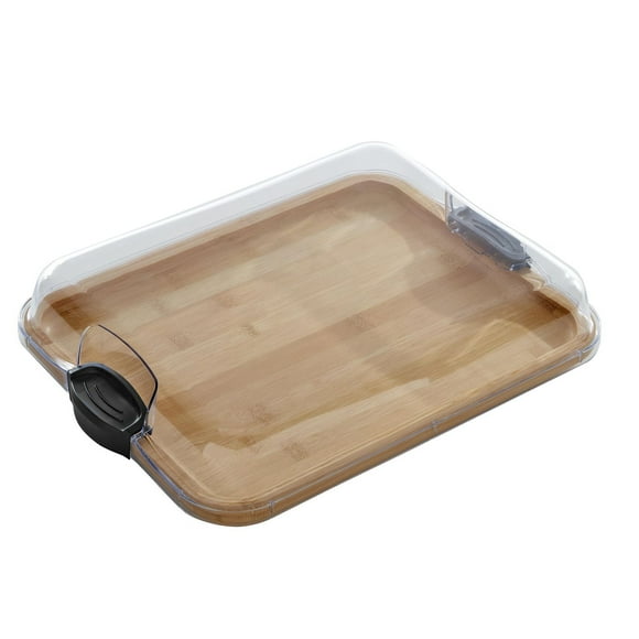 Plateau de construction Kamenstein 11x14 - BAMBOU avec couvercle - 1 compartiment