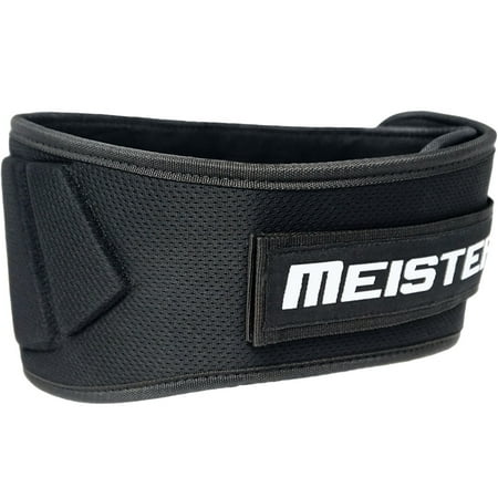 Meister Contoured Neoprene Weight Lifting Belt - Black -