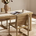 thumbnail image 3 of Mopio Bruno Outdoor Dining Set, Solid Acacia Wood Patio Table & Chairs Set for Indoor Outdoor Dining, Mid Century Modern Farmhouse Conversation Sets (6 Seater: Table + Extensions, 6 Chairs | 7 Piece), 3 of 7