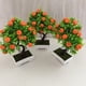 thumbnail image 5 of Bonsái de plantas artificiales, macetas de plástico naranja + pequeño árbol frutal en maceta para el hogar, sala de estar, juego de flores, tienda, decoración de fiesta de Hotel Adepaton 2027199-2, 5 of 5