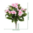 thumbnail image 4 of Clearance!1 Pcs Artificial Impatiens Flowers for Outdoors Faux Impatiens Bushes White Silk Flowers Greenery Artificial Impatiens Bouquet for Patio Lawn Garden Pot Hanging Basket Porch Decoration, 4 of 10