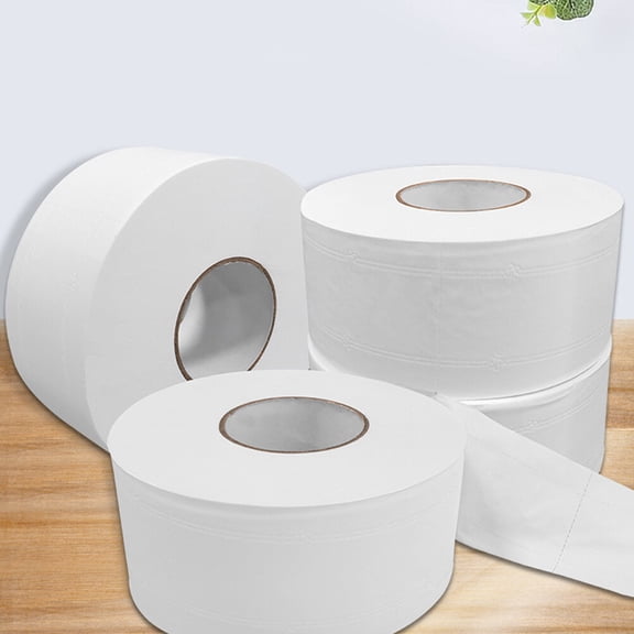 FUTUREORYY Soft Wood Pulp Toilet Paper Large Roll for Family and Office 2Pcs