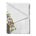 thumbnail image 2 of Zodiac Capricorn Soft Flannel Fleece Blanket, Woman Silhouette with Horns and Blooming Colorful Floral Elements Design, Cozy Plush for Indoor and Outdoor Use, 70" x 90", Multicolor, by Ambesonne, 2 of 5