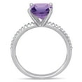 thumbnail image 4 of Everly Women's Amethyst 14K White Gold Engagement Ring, 4 of 7