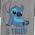 thumbnail image 2 of Boy's Lilo & Stitch I Tried Relaxed Stitch Performance Graphic Tee Charcoal Heather Small, 2 of 4