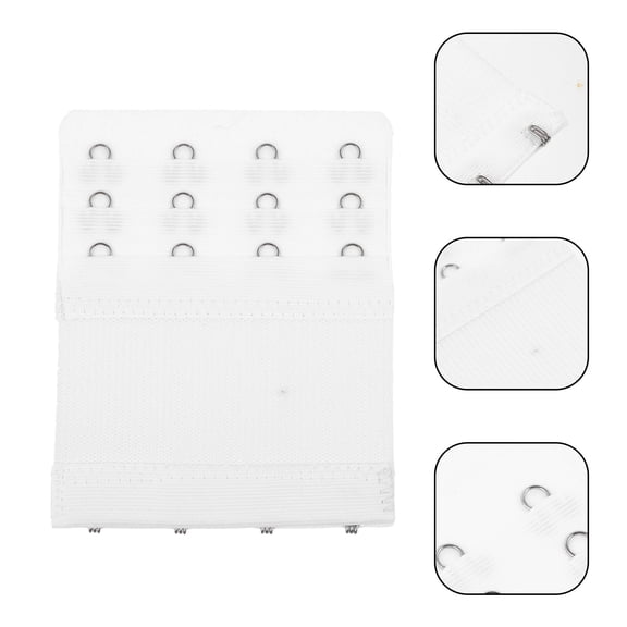 SEWOART 5 Pcs Bra Strap Extenders White Elastic Design Pressure Relief for Women's Bra