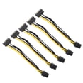 thumbnail image 2 of Miangastore 5 PCS Graphics Card Extension Cable 15Pin SATA to 6pin PCI-E Cord Accessory, 2 of 9