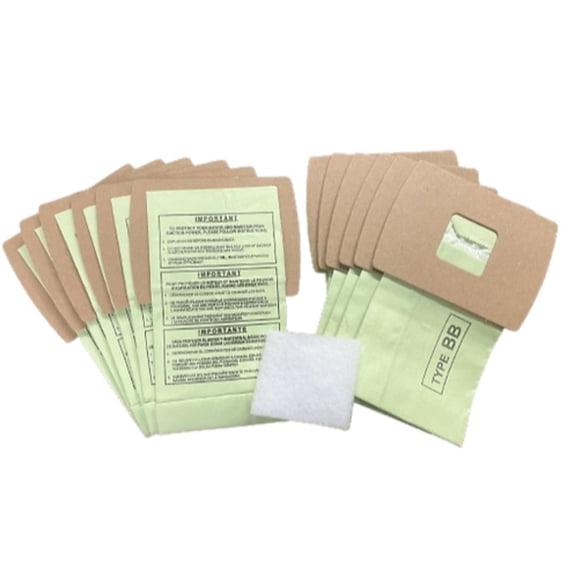 VacBagsUSA® Replacement Vacuum Cleaner Bags For Oreck® Type BB Canister 2-Ply - 12 Bag 1 Filter Pack