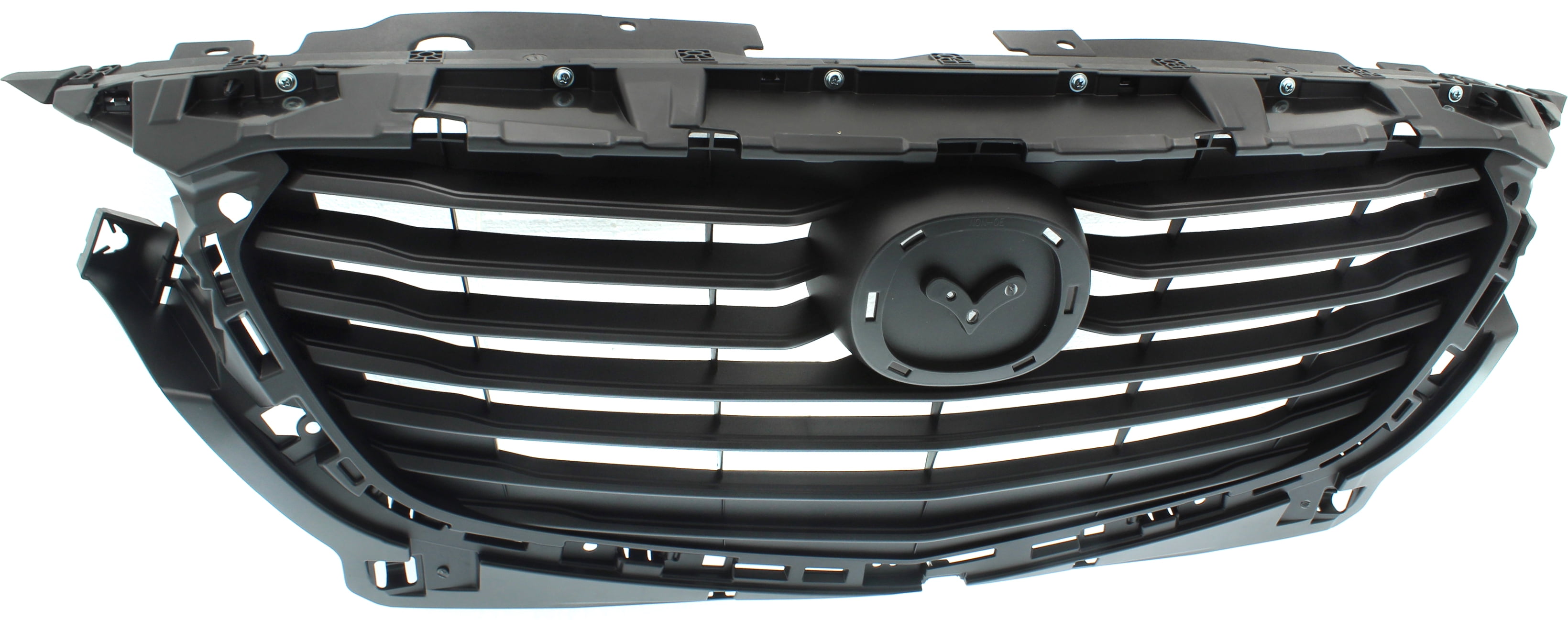 Grille Assembly Compatible With 2016-2020 Mazda CX-3 Textured Dark Gray Shell and Insert