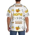 thumbnail image 5 of Disketp Men's Hawaiian Home Cooking Print Shirts Button Down Holiday Beach Shirts-Small, 5 of 7