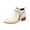 Beige, variant on EKVAHL Women's Orthopedic Ankle Booties, Faux Suede Low Block Heel Work Boots, Pointed Toe Fall Winter Outdoor Fashion Boots Brown