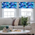 thumbnail image 4 of LALILO Kitchen Curtain Valance Grunge With Bold Triangles Rod Pocket Window Curtain 52"x 18" Set of 2, 4 of 5