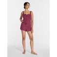 thumbnail image 3 of Joyspun Women's Pointelle Tank Top and Shorts Pajama Set, 2-Piece, Sizes XS-3X, 3 of 6