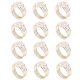 thumbnail image 1 of Juego de 12 Anillos de Servilletas de Perlas Doradas para Bodas Anillos de Servilletas para Mesa de Cena Anillos de Hebillas de Servilletas de Perlas, 1 of 5