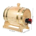 thumbnail image 2 of MIPCASE 1 Set Wooden Barrel Beige Wine Aging Barrel Retro Style for Beverage Storage, 2 of 8