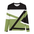 thumbnail image 4 of Blczomt Long Sleeve Girls Tee Shirts Cute Casual T-Shirt Fashion Geometric Print Green Crewneck Girl Clothes, 4 of 4
