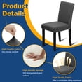 thumbnail image 7 of NiamVelo Dining Chairs Set of 4 Fabric Upholstered Kitchen Chairs Dining Room Chairs with Solid Wood Legs for Kitchen Restaurant and Living Room, Grey, 7 of 7