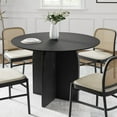 thumbnail image 2 of MAYEERTY 42" Soild Wood Dining Table Farmhouse Round Kitchen Table, Black, 2 of 9