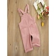 thumbnail image 4 of Gureui Toddler Baby Boy Girl Corduroy Overalls Solid Color Suspender Bib Pants Trousers Casual One Piece Strap Jumpsuit with Pockets, 4 of 10