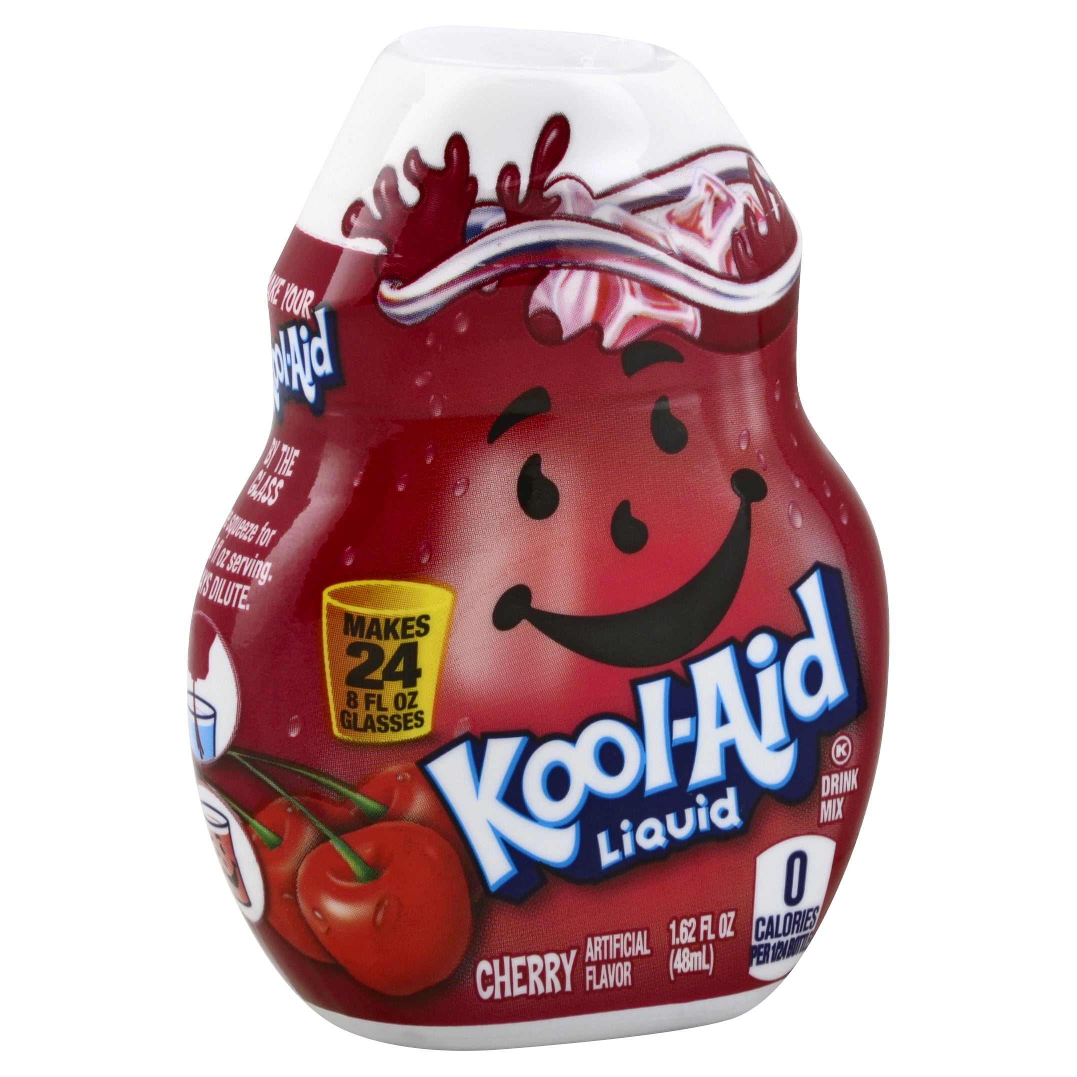 (12 pack) Kool-Aid Liquid Cherry Artificially Flavored Soft Drink Mix, 1.62 fl oz Bottle