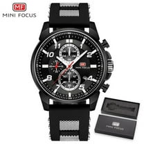 MINI FOCUS Fashion Mens Watches Top Brand Luxury Quartz Wrist Watch Men Waterproof Relogio Masculino Clock Man Silicone Strap