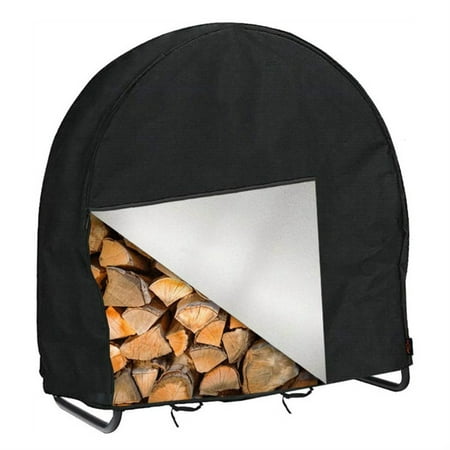 

Round Firewood Log Frame Cover 420D Oxford Waterproof Firewood Rack Cover with Zipper Foldable Wood Storage Rack