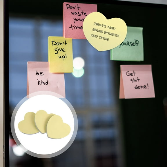 Masteelf 3 Pcs Small Heart-shaped Self-adhesive Paper Facilitated Stickers