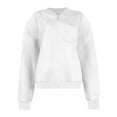 thumbnail image 5 of FRSASU Womens Zip up Sweatshirts Jackets Long Sleeve Solid Casual Loose Outwear with Pockets White, 5 of 8