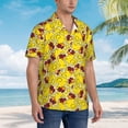 thumbnail image 5 of Goofa Duck with Star Sunglasses Hawaiian Shirt for Men, Unisex Summer Beach Casual Short Sleeve Button Down Shirts,Aloha Tropical Floral print shirt-3X-Large, 5 of 9